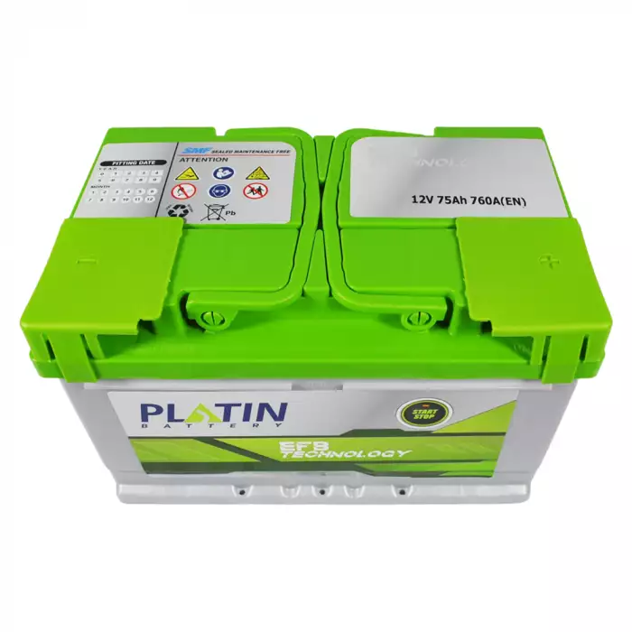 Автомобільний акумулятор PLATIN EFB SMF (L3B) 75Ah 760A R+ (h=175) 5722090
