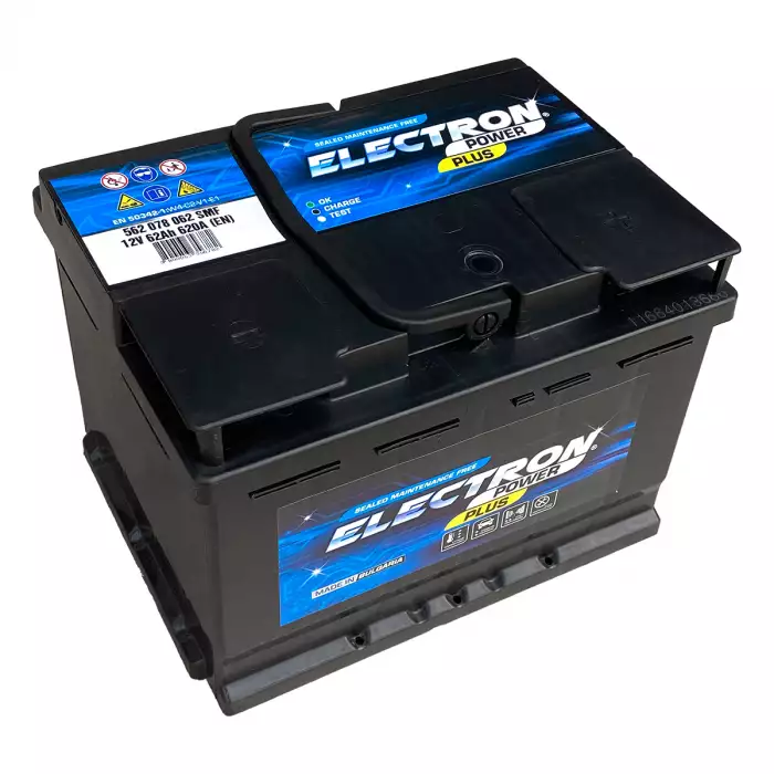 Автомобільний акумулятор ELECTRON POWER PLUS 6СТ-62Ah АзЕ 620А (EN) 562 078 062 SMF