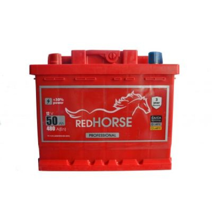 Автомобільний акумулятор RED HORSE Professional Line 6СТ-50Ah Аз 480A (EN)