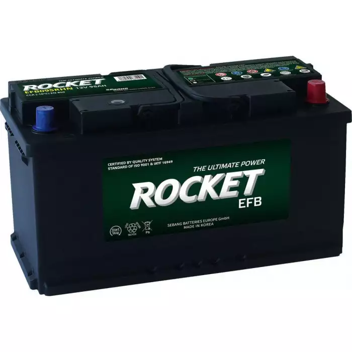 Автомобильный аккумулятор ROCKET EFB 6СТ-95Ah АзЕ 850A (CCA) EFB L5