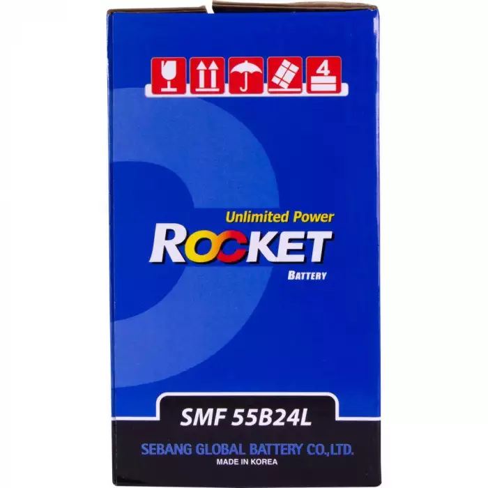 Автомобільний акумулятор ROCKET Japan 6СТ-45Ah АзЕ 430A (CCA) ТК SMF 55B24L