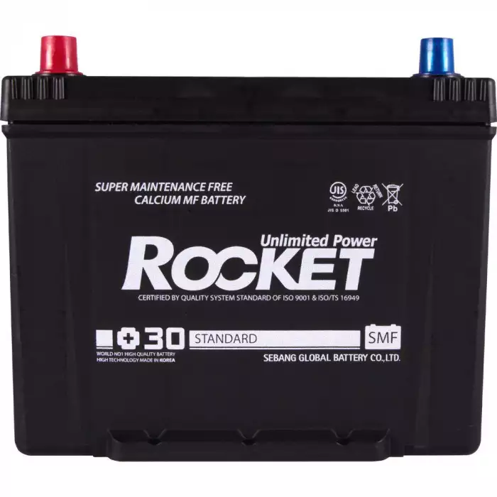 Автомобильный аккумулятор ROCKET Japan 6СТ-80Ah Аз 670A (CCA) SMF 85D26R