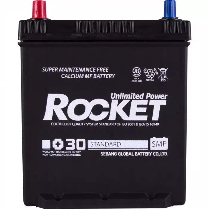 Автомобильный аккумулятор ROCKET Japan 6СТ-40Ah Аз ASIA 340A (CCA) SMF 42B19R