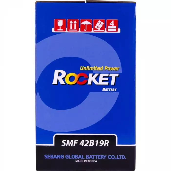 Автомобильный аккумулятор ROCKET Japan 6СТ-40Ah Аз ASIA 340A (CCA) SMF 42B19R