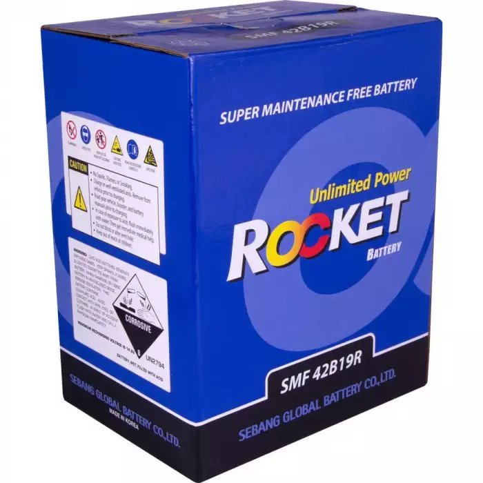 Автомобильный аккумулятор ROCKET Japan 6СТ-40Ah Аз ASIA 340A (CCA) SMF 42B19R