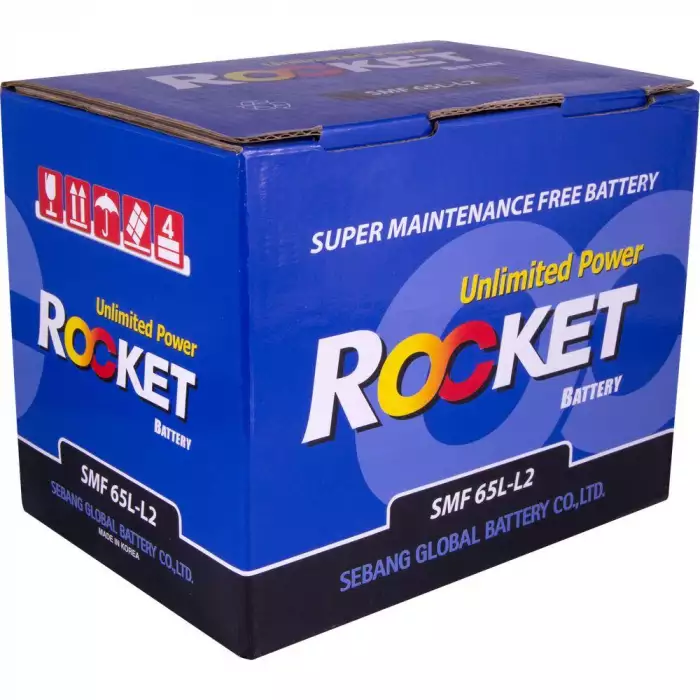 Автомобильный аккумулятор ROCKET 6СТ-65Ah АзЕ 570A (CCA) SMF 65L-L2