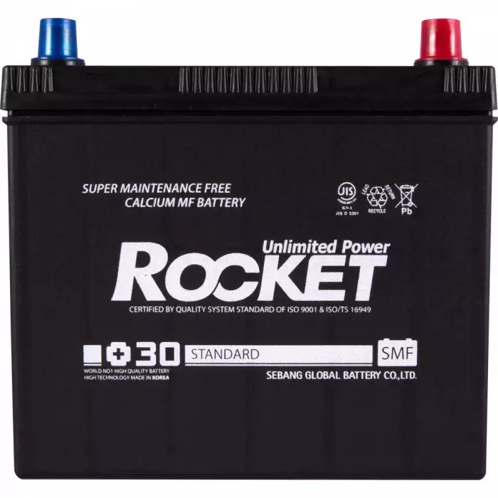 Автомобільний акумулятор ROCKET Japan 6СТ-45Ah АзЕ ASIA 410A (CCA) SMF 55B24LS