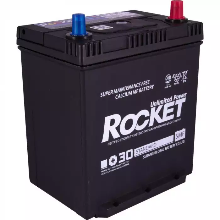Автомобильный аккумулятор ROCKET Japan 6СТ-40Ah АзЕ 340A (CCA) ТК SMF 42B19L