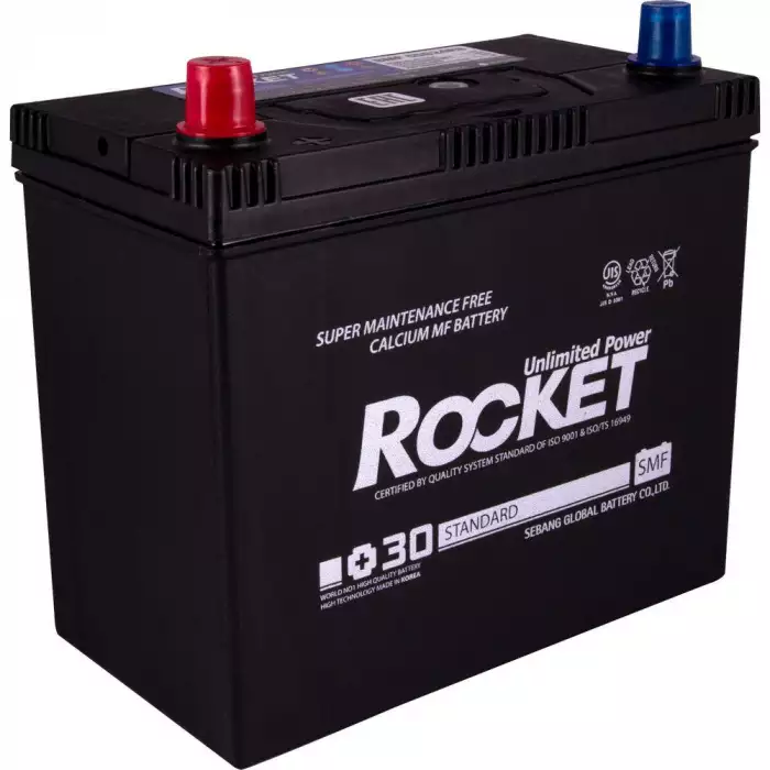 Автомобільний акумулятор ROCKET Japan 6СТ-45Ah Аз 430A (CCA) SMF 55B24RS