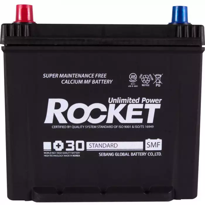 Автомобільний акумулятор ROCKET Japan 6СТ-60Ah Аз 520A (CCA) SMF 65D23R
