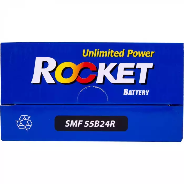 Автомобільний акумулятор ROCKET Japan 6СТ-45Ah Аз 430A (CCA) з перехідником під клему STD SMF 55B24R