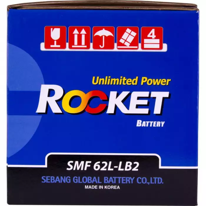 Автомобильный аккумулятор ROCKET 6СТ-62Ah АзЕ 540A (CCA) SMF 62L-LB2
