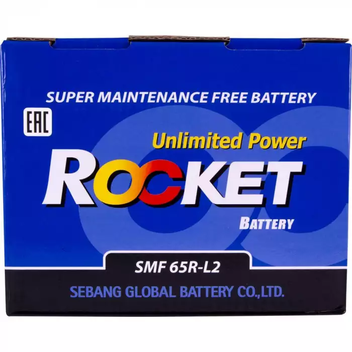 Автомобильный аккумулятор ROCKET 6СТ-65Ah Аз 570A (CCA) SMF 65R-L2