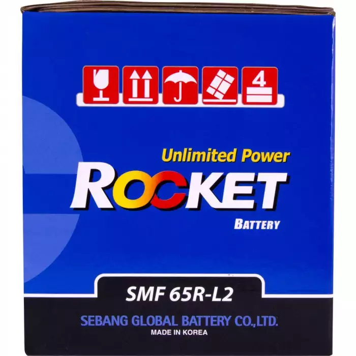 Автомобильный аккумулятор ROCKET 6СТ-65Ah Аз 570A (CCA) SMF 65R-L2