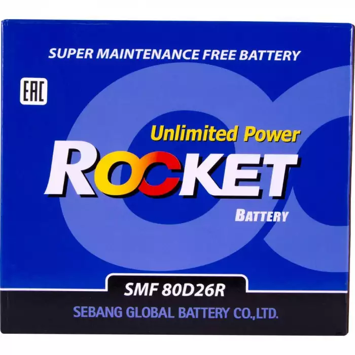 Автомобільний акумулятор ROCKET Japan 6СТ-70Ah Аз 600A (CCA) SMF 80D26R