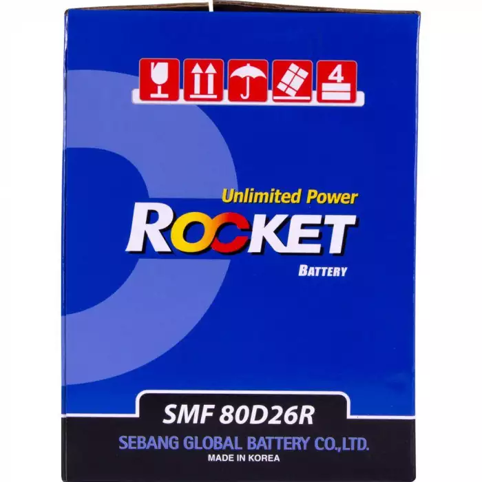 Автомобільний акумулятор ROCKET Japan 6СТ-70Ah Аз 600A (CCA) SMF 80D26R