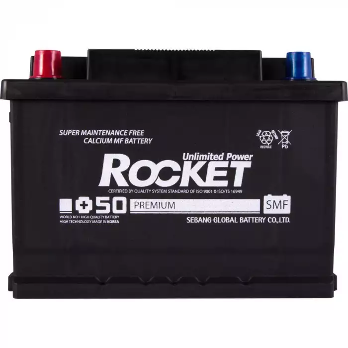 Автомобільний акумулятор ROCKET 6СТ-62Ah Аз 540A (CCA) SMF 62R-LB2
