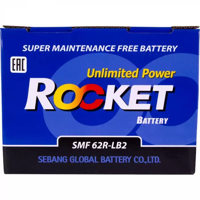 Автомобільний акумулятор ROCKET 6СТ-62Ah Аз 540A (CCA) SMF 62R-LB2