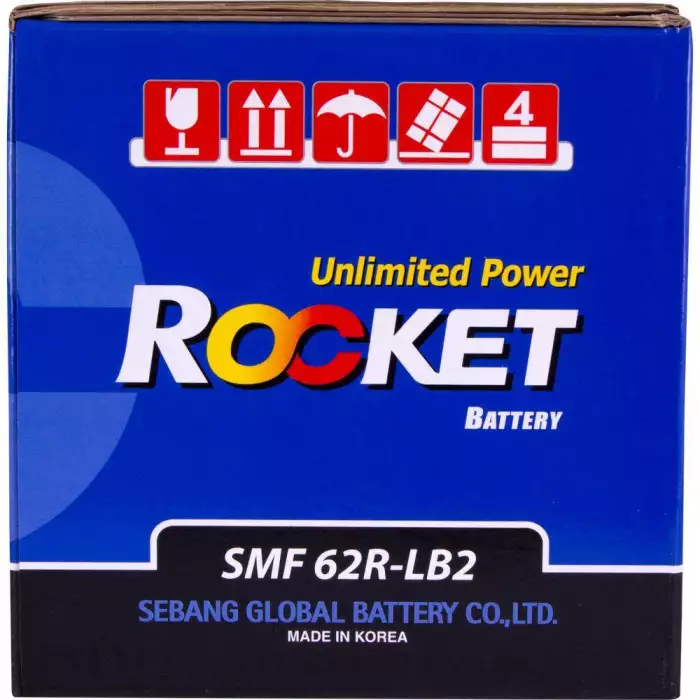 Автомобільний акумулятор ROCKET 6СТ-62Ah Аз 540A (CCA) SMF 62R-LB2