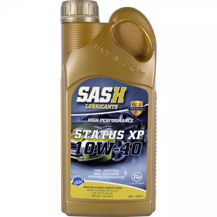 Автомобильное моторное масло SASH STATUS XP 10W-40 1л 100211