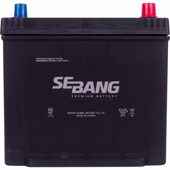 Автомобильный аккумулятор SEBANG Japan 6СТ-60Ah АзЕ ASIA 500A (CCA) SMF 55D23L