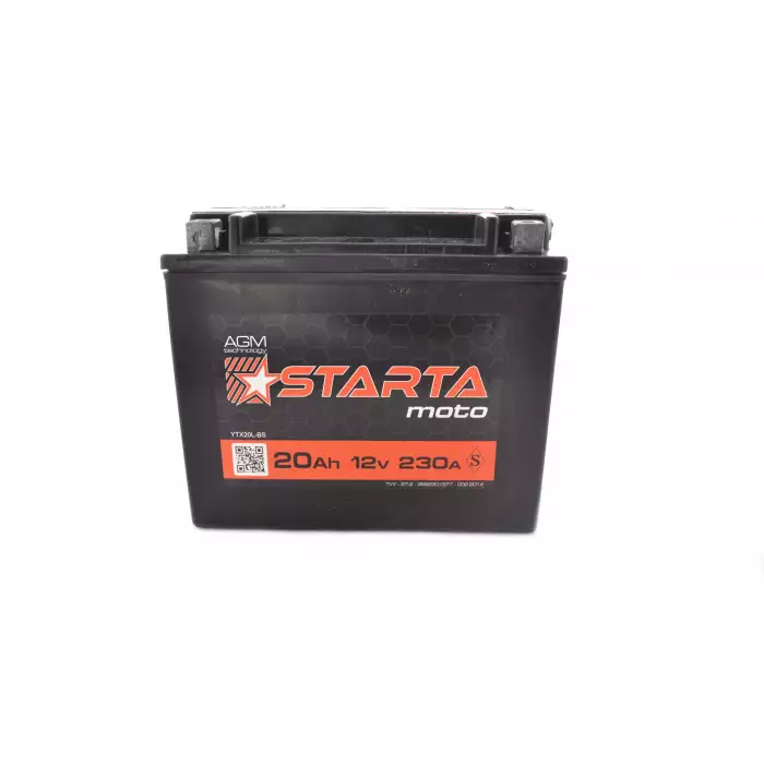 Мото аккумулятор Starta AGM 20Ah YTX20L-BS
