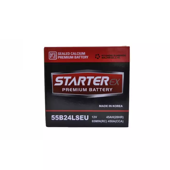 Автомобильный аккумулятор STARTER EX Japan 6СТ-45Ah АзЕ Asia 450A (CCA) 55B24LSEU
