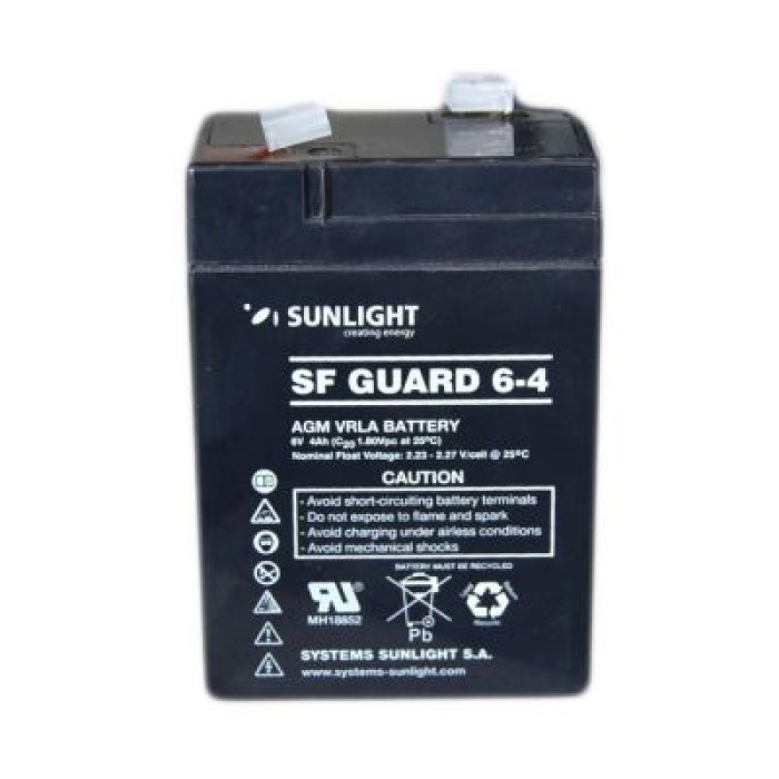 Акумулятор тяговий SUNLIGHT 4Ah 6V