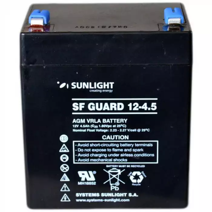 Аккумулятор тяговый SUNLIGHT 4.5Ah 12V