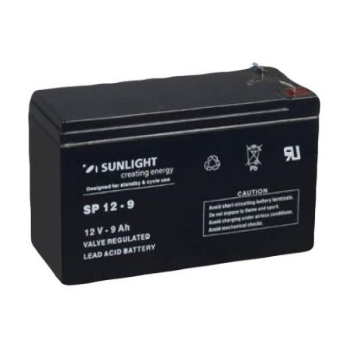 Акумулятор тяговий SUNLIGHT 9Ah 12V