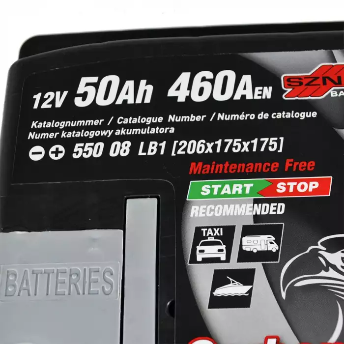 Автомобильный аккумулятор SZNAJDER Carbon Start Stop EFB (LB1) 50Аh 450А R+ (h=175) 550 08