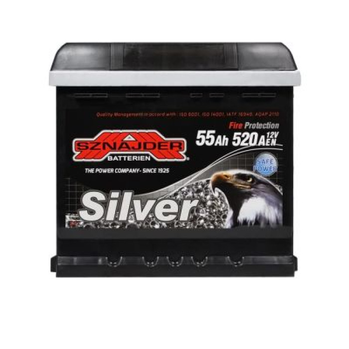 Автомобильный аккумулятор SZNAJDER Silver (L1) 55Ah 520A L+ 555 85