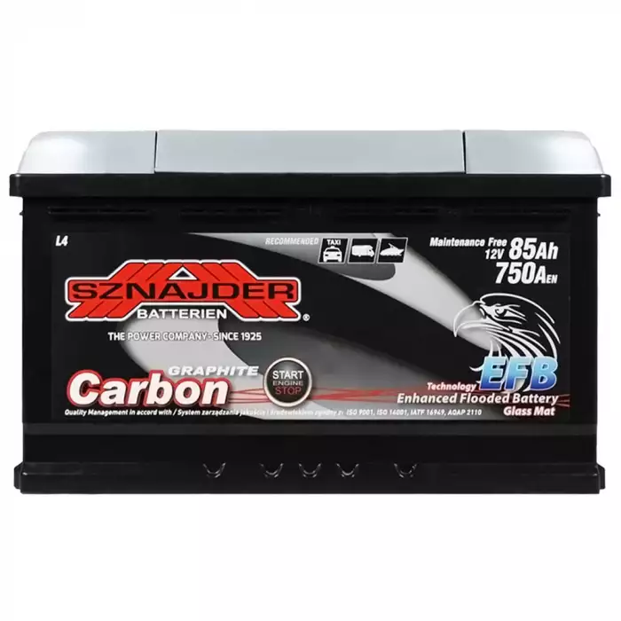 Автомобільний акумулятор SZNAJDER Carbon Start Stop EFB  (L4) 85Ah 750A R+ 585 05