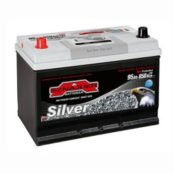 Автомобильный аккумулятор SZNAJDER Silver Calcium Asia (D31) 95Аh 850А L+ 595 A1