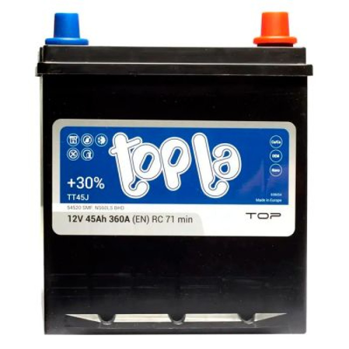 Автомобильный аккумулятор Topla TOP 6СТ-45Ah Аз ASIA 360A (EN) 118945