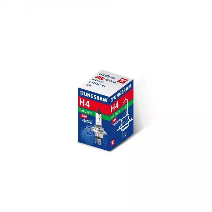 Автолампа TUNGSRAM Standart (P43t, H4, 24V, 75/70W) TU 50450UH.1K
