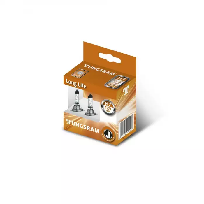 Автолампа TUNGSRAM Long Life комплект (PX26d, H7, 12V, 55W) TU 58520LU.2D