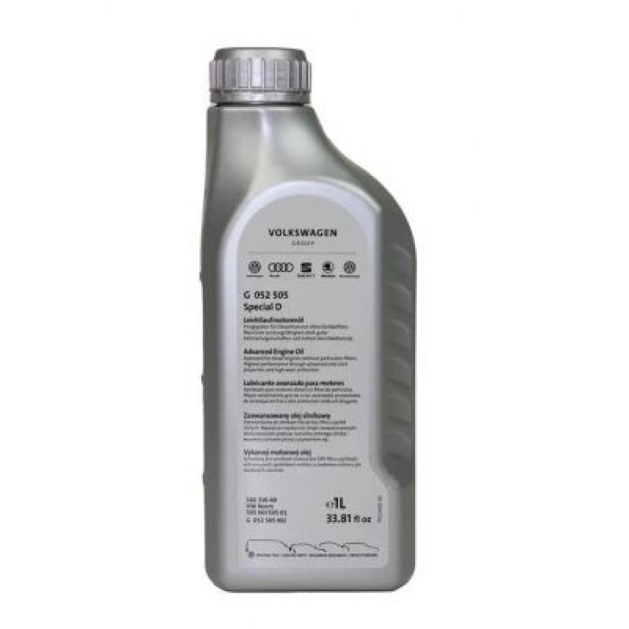Автомобільна моторна олива VAG Special D 5W-40 1л G052505М2