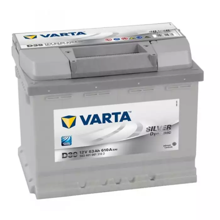 Автомобільний акумулятор VARTA Silver Dynamic D39 6СТ-63Ah Аз 610A (EN) 563401061