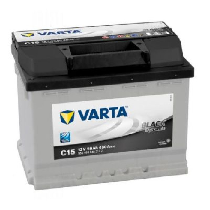 Автомобільний акумулятор VARTA Black Dynamic C15 6СТ-56Ah Аз 480A (EN) 556401048