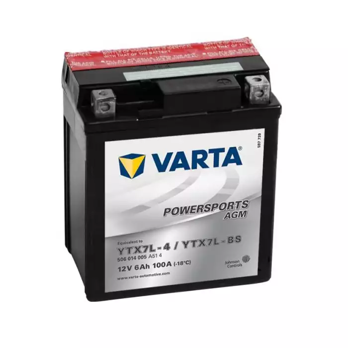 Мото аккумулятор VARTA AGM Funstart 12V YTX7L-4