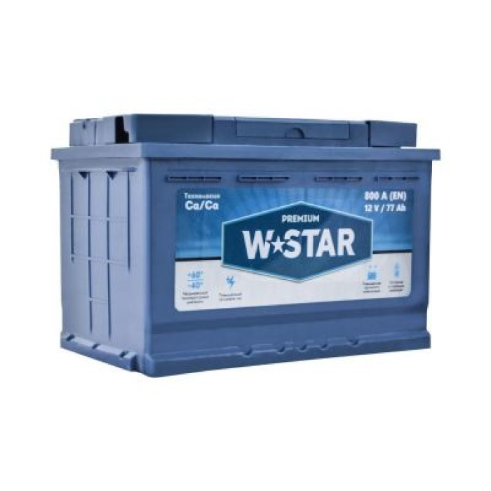 Автомобильный аккумулятор W STAR Premium 6СТ-77Ah АзЕ 800A (EN) 577 71 04