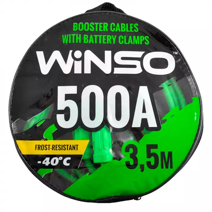 Пускові дроти WINSO Booster Cables With Battery Clamps 500А 3,5м 138510