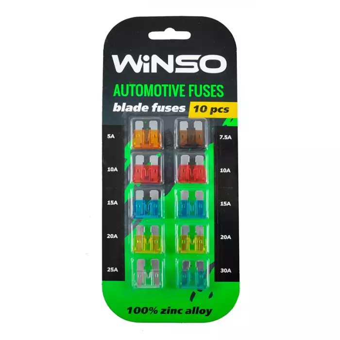Запобіжник Winso Automotive Fuses 5А 7.5А 10А 15А 20А 25А 30А стандарт 155200