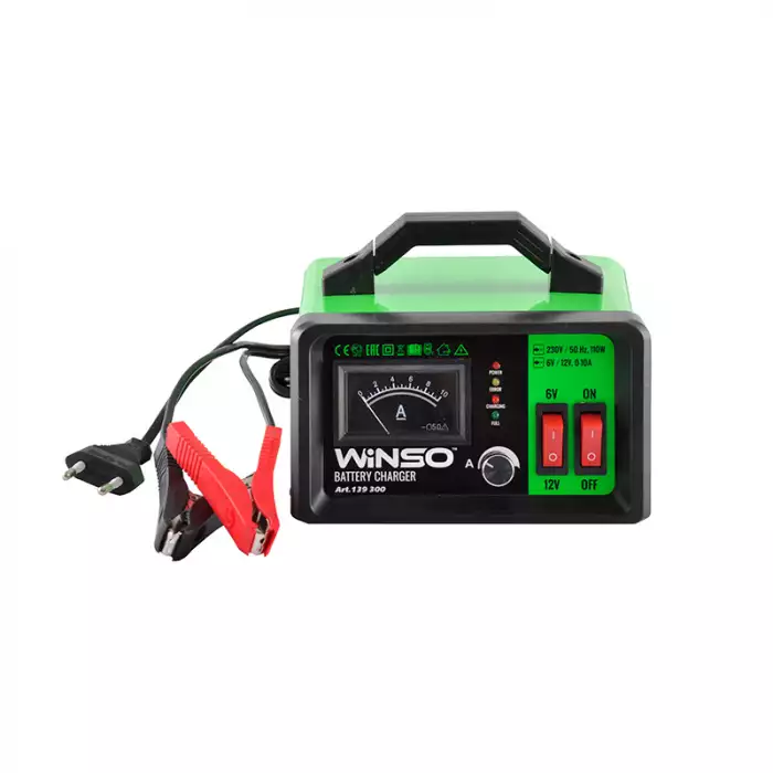 Зарядний пристрій для АКБ Winso Battery Charger 6-12В 10А 100Ah 139300