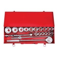Набір інструменту 3/4 ", 20 од (гол. 19-50 мм) металевий кейс INTERTOOL ET-6024