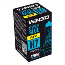 Лампа галогенна WINSO (12V H7 HYPER BLUE 4200K 55W PX26d) 712740