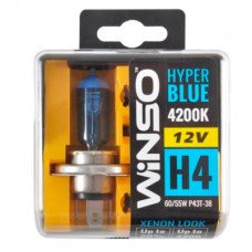 Лампа галогенна WINSO (12V H4 HYPER BLUE 4200K 60/55W P43t-38 SET) 712450