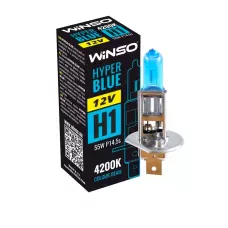 Лампа галогенна WINSO (12V H1 HYPER BLUE 4200K 55W P14.5s) 712140
