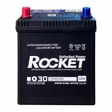 Автомобільний акумулятор ROCKET Japan 6СТ-40Ah Аз ASIA 340A (CCA) ТК з перехідником під клему STD SMF 42B19R
